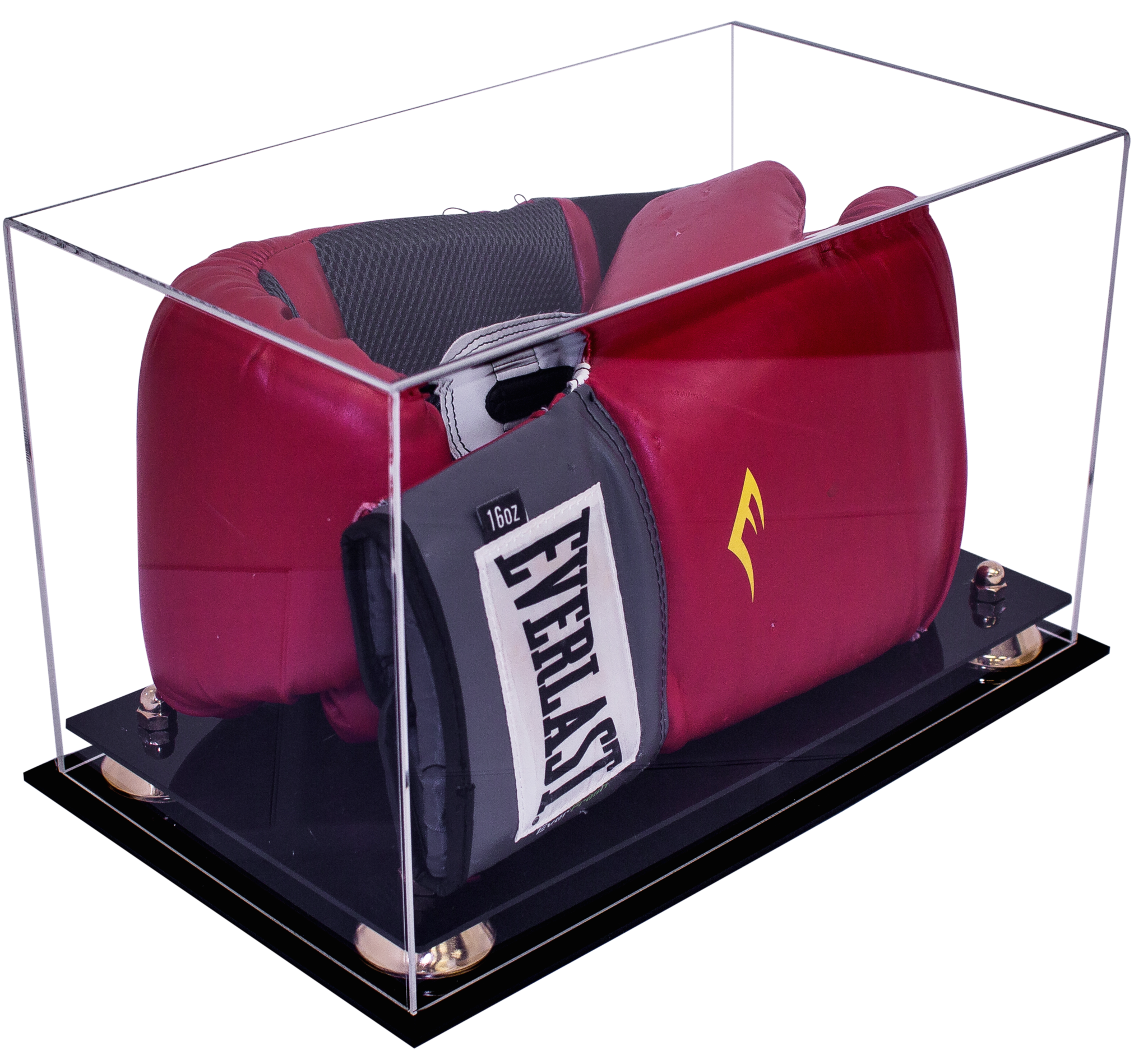 Boxing Glove Display Cases Full Size Horizontal or Vertical Displays Clear Mirror