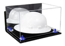 Acrylic Large Helmet - Large Safety Helmet Display Case - Mirror Wall Mounts (A082/V13)