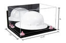Acrylic Large Helmet - Large Safety Helmet Display Case - Mirror Wall Mounts (A082/V13)