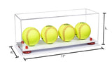 Acrylic Four Softballs Display Case 17 X 6 X 7 Clear (V46/A019)
