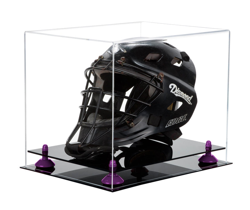 Clear Acrylic Catchers Helmet Display Box with Black Base