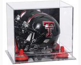 Mini/Miniature Football Helmet (not Full Size) Display Case - Mirror no Wall Mounts (A003/V45)