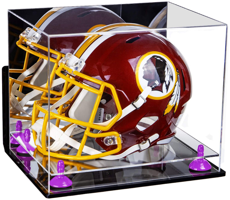 Mirror Purple Risers Wall Mount Helmet Display Case