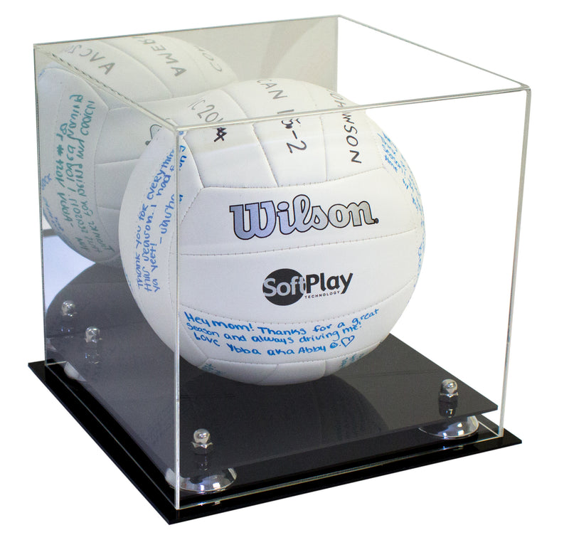 Deluxe Acrylic Volleyball Display Case with Risers and Mirror (A027), Display Case, Better Display Cases, Better Display Cases - Better Display Cases