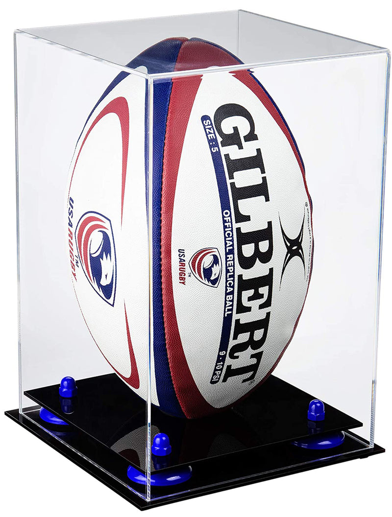 Acrylic Rugby Ball Display Case Vertical - Clear (A060/B42)
