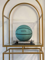 Clear Acrylic Mini - Miniature (not Full Size) Basketball Display Case - Customer Image