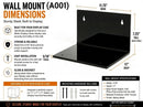 Black Acrylic Wall Mounts - Better Display Cases (Case Not Included)