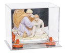 Clear acrylic display case for collectibles and memorabilia