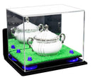Clear acrylic display case for collectibles and memorabilia