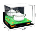 Clear acrylic display case for collectibles and memorabilia