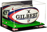 Acrylic Rugby Ball Display Case - Mirror Wall Mount (B41/A004)