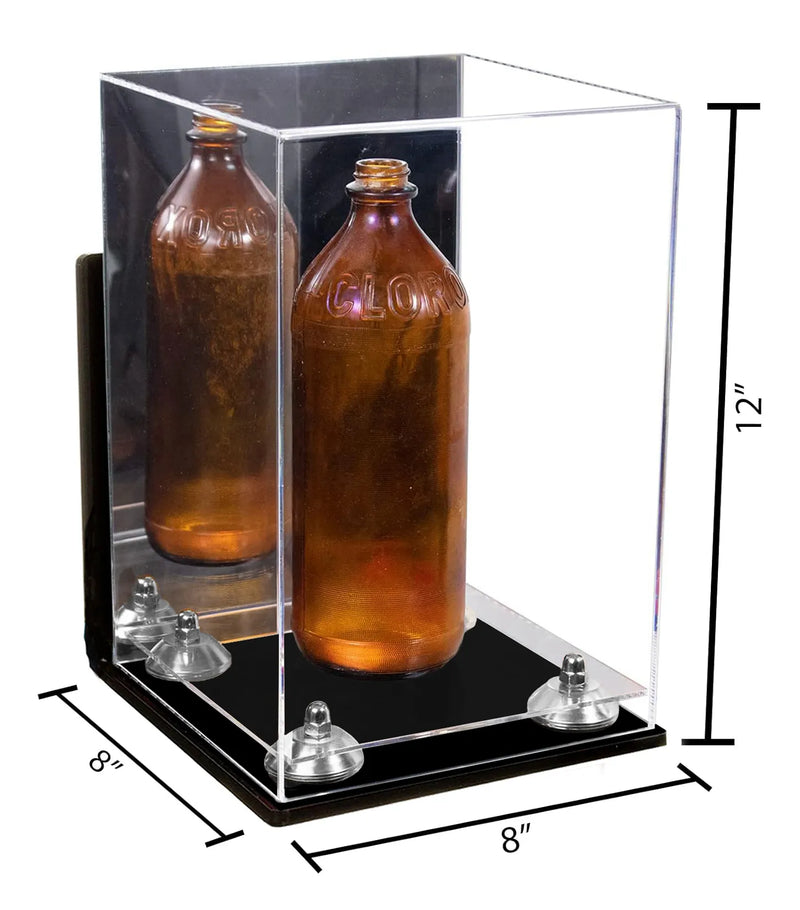 Acrylic Versatile Display Case  8 X 8 X 12  Mirror Wall Mount (A060/V42)