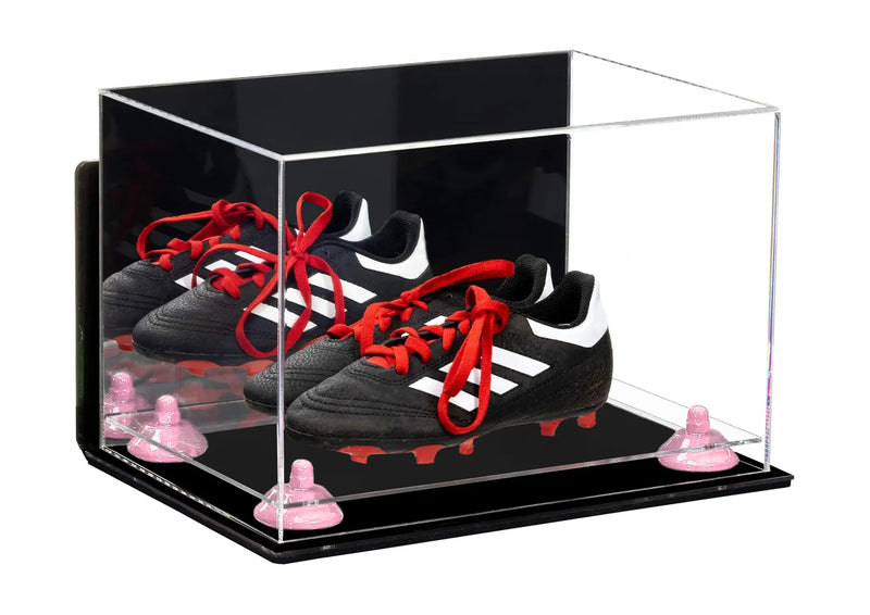 Acrylic Kids Shoes Display Case 12 x 8.25 x 8 - Mirror Wall Mounts (A004/V41)