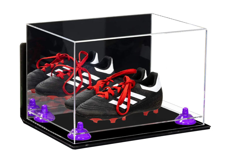 Acrylic Kids Shoes Display Case 12 x 8.25 x 8 - Mirror Wall Mounts (A004/V41)