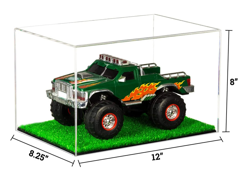 Versatile Acrylic Display Cases with Turf Base - All In One Product
