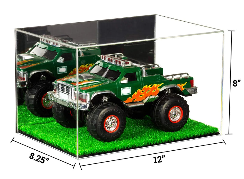 Versatile Acrylic Display Cases with Turf Base - All In One Product