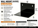 Black Acrylic Wall Mounts - Better Display Cases (Case Not Included)