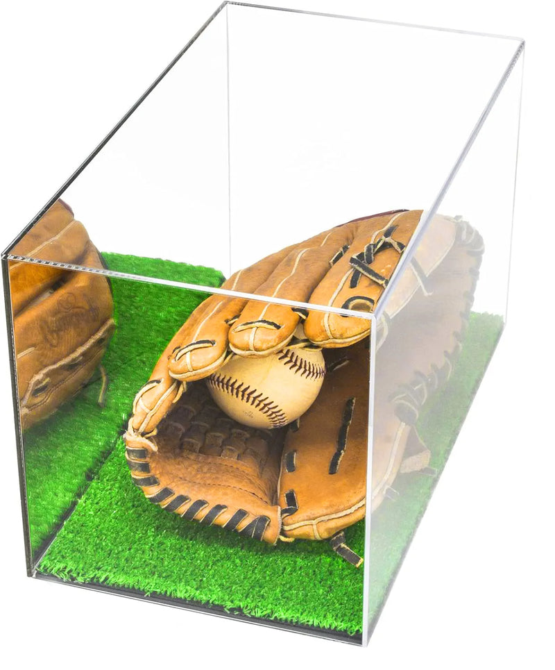 Acrylic Baseball Catchers Glove Display Case - Mirror No Wall Mounts (A011/V16)