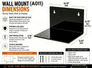 Black Acrylic Wall Mounts - Better Display Cases (Case Not Included)
