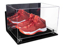 Acrylic Extra Large Shoe Display Case for Basketball Shoe, Hightop, Soccer & Football Cleats with Mirror -18 x 14 x 12 (A014/V60)