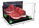 Acrylic Extra Large Shoe Display Case for Basketball Shoe, Hightop, Soccer & Football Cleats with Mirror -18 x 14 x 12 (A014/V60)