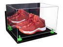 Acrylic Extra Large Shoe Display Case for Basketball Shoe, Hightop, Soccer & Football Cleats with Mirror -18 x 14 x 12 (A014/V60)