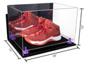 Acrylic Extra Large Shoe Display Case for Basketball Shoe, Hightop, Soccer & Football Cleats with Mirror -18 x 14 x 12 (A014/V60)