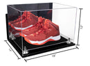 Acrylic Extra Large Shoe Display Case for Basketball Shoe, Hightop, Soccer & Football Cleats with Mirror -18 x 14 x 12 (A014/V60)