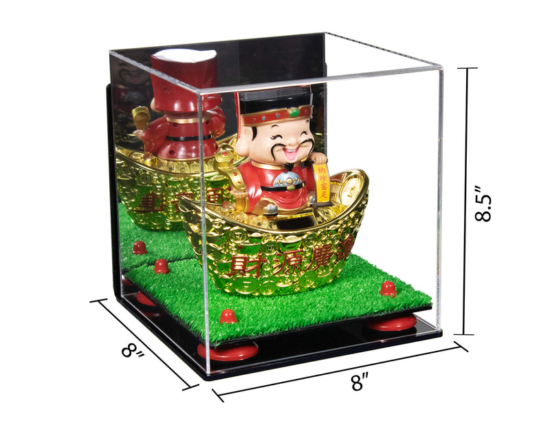 Acrylic Versatile Display Case  8 X 8 X 8.5 Mirror Wall Mount (A015/V03)
