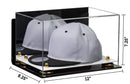 Snapback Hat or Baseball Cap Display Case -Mirror Wall Mount (A018/V40)