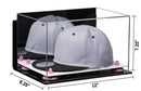 Snapback Hat or Baseball Cap Display Case -Mirror Wall Mount (A018/V40)