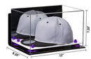 Snapback Hat or Baseball Cap Display Case -Mirror Wall Mount (A018/V40)