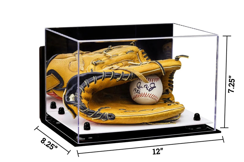 Acrylic Baseball Glove Display Case - Mirror Wall Mounts (A018/V40)