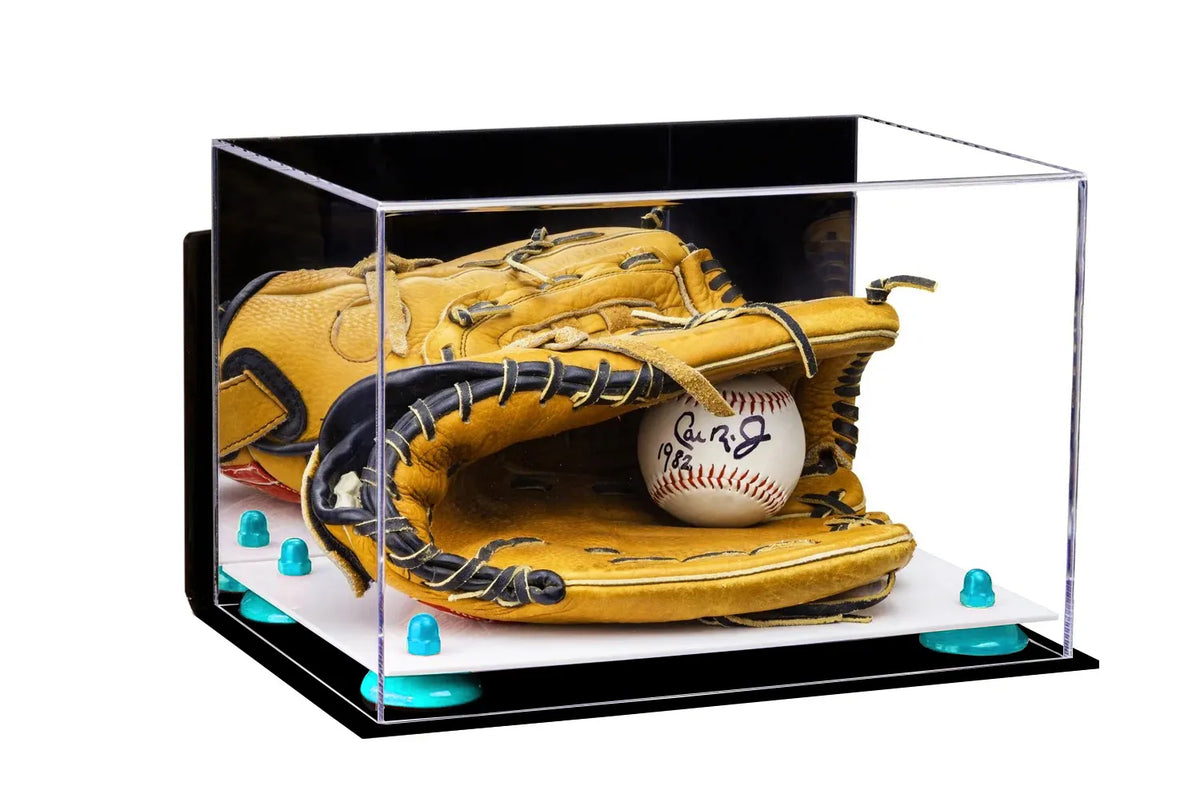 Acrylic Baseball Glove Display Case - Mirror Wall Mounts