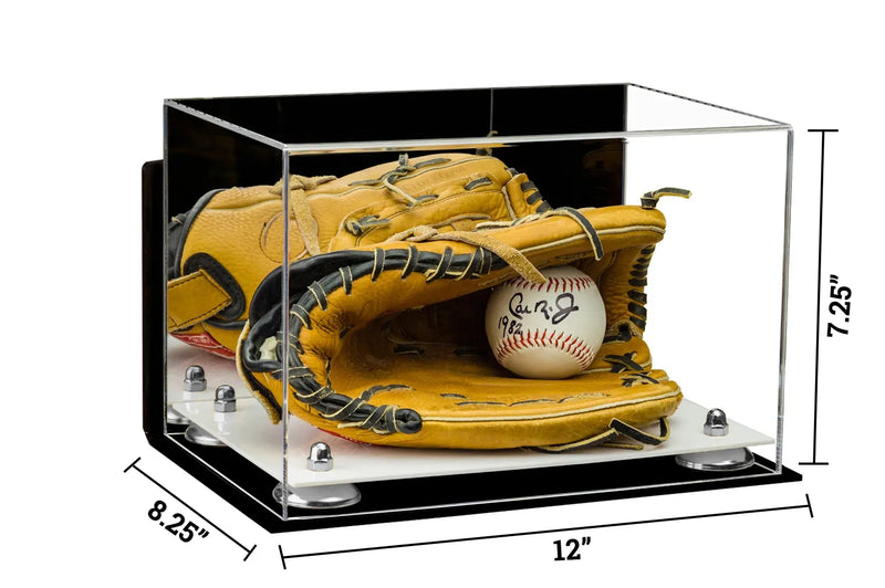 Acrylic Baseball Glove Display Case - Mirror Wall Mounts (A018/V40)