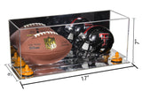 2 Mini Helmet or Mini Football with Mini Helmet Display Case - Mirror (B46/V46/A019)