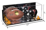 2 Mini Helmet or Mini Football with Mini Helmet Display Case - Mirror  Wall Mounts (B46/V46/A019)