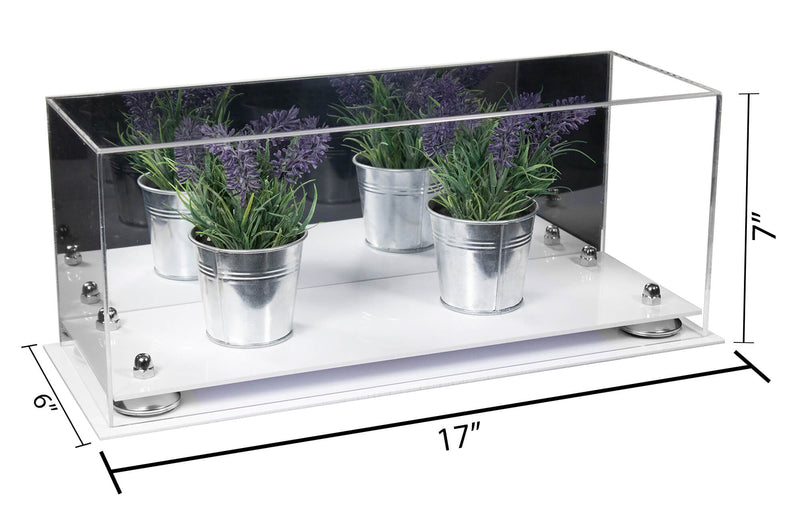 Acrylic Versatile Display Case  17 X 6 X 7 Mirror No Wall Mounts (A019/V46)