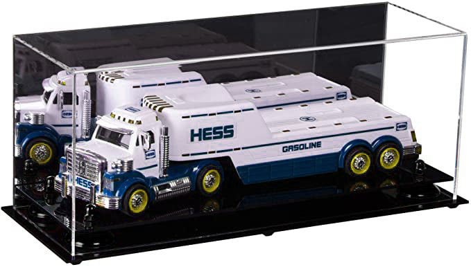 Acrylic Versatile Trucks, Trains and Rockets Display Case  17 X 6 X 7 Mirror No Wall Mounts (A019/V46)