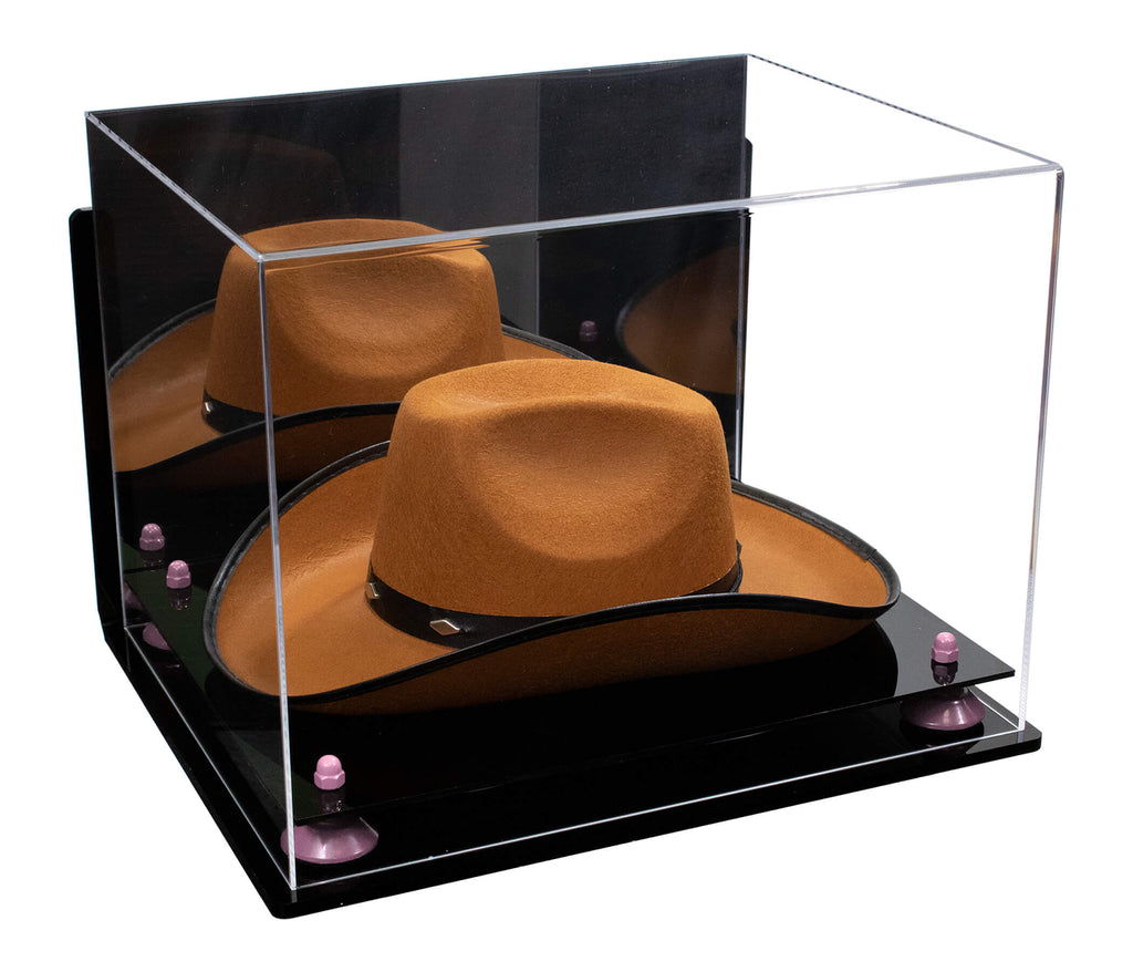 Display Case Mounts Acrylic Cowboy Hat Display Case - Mirror Wall Mounts 16