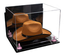 Acrylic Cowboy Hat Display Case - Mirror Wall Mounts 16" x 13" x 12" (A024-B/V61B)