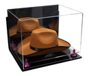 Acrylic Cowboy Hat Display Case - Mirror Wall Mounts 16" x 13" x 12" (A024-B/V61B)