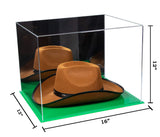 Acrylic Cowboy Hat Display Case - Mirror No Wall Mounts 16" x 13" x 12" (V61B/A024-B)