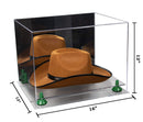 Acrylic Cowboy Hat Display Case - Mirror No Wall Mounts 16" x 13" x 12" (A024-B/V61B)