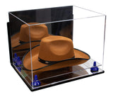 Acrylic Cowboy Hat Display Case - Mirror Wall Mounts 16" x 13" x 12" (V61B/A024-B)