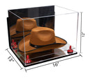 Acrylic Cowboy Hat Display Case - Mirror Wall Mounts 16" x 13" x 12" (A024-B/V61B)