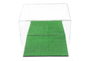 Western cowboy boot display case with clear sides for multiple viewing angles