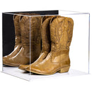 Large acrylic cowboy boot display case for western footwear and memorabilia