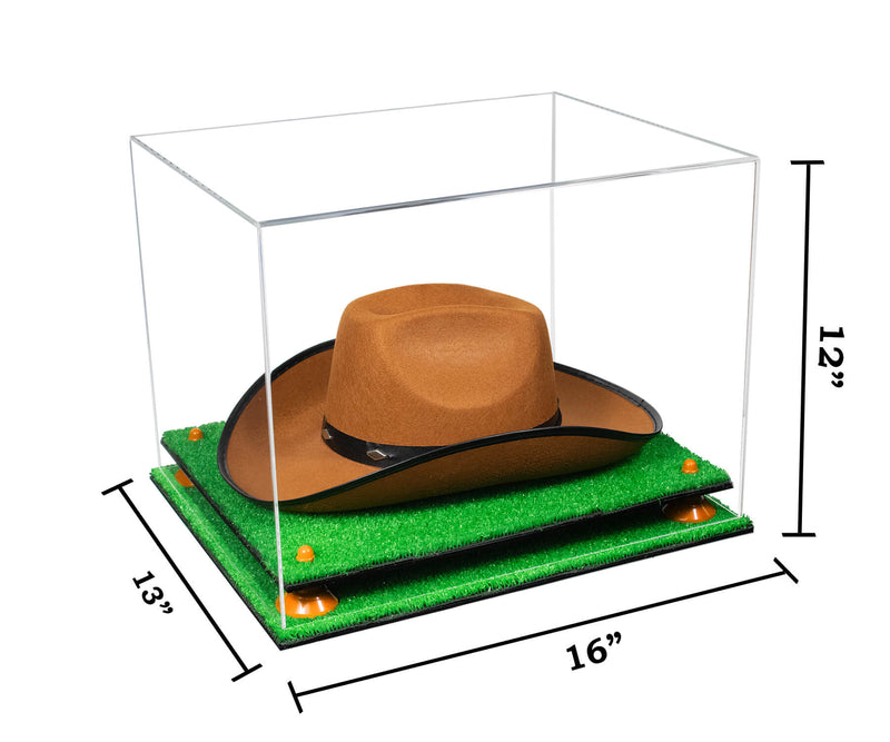 Acrylic Cowboy Hat Display Case - Clear 16" x 13" x 12" (V61B/A024-B)