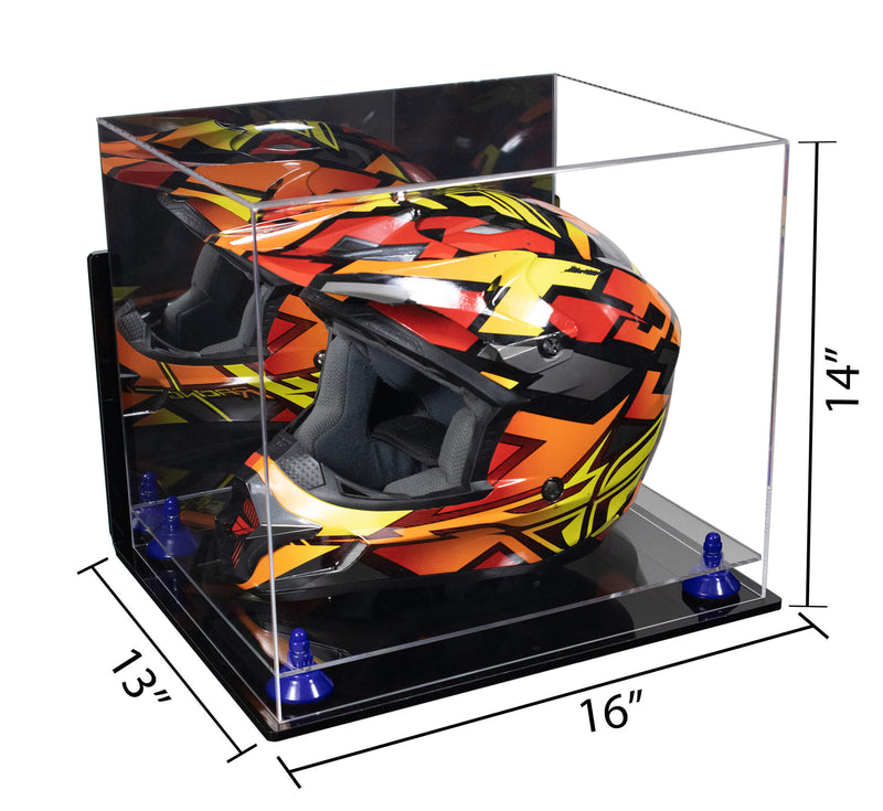 Motorcycle Nascar or Motocross Racing Helmet Display Case - Mirror Wall Mount (A024/V61)